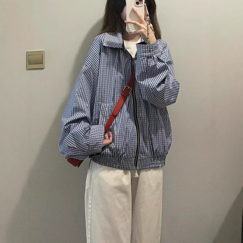 2025 Spring New Street Fashion Reversible Jacket Turn-Down Collar Workwear Couple Outfit Unisex Trend 2025 Spring New Street Fashion Reversible Jacket Turn-Down Collar Workwear Couple Outfit Unisex Trend