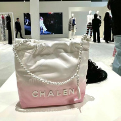 小香風ミニゴミ袋カバン菱格真珠チェーンカバン本革22bagトートバッグシングルショルダーバッグ