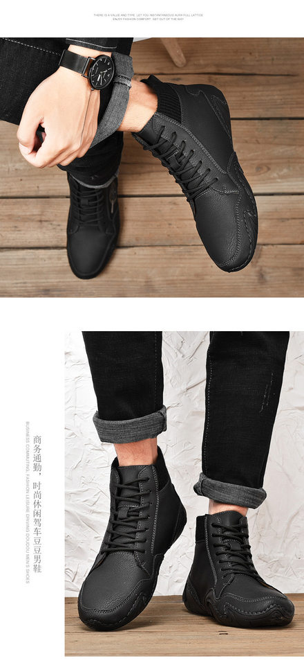 Giày bốt Martin nam cổ trung, đế thấp, thời trang casual, giữ ấm — 8898 Màu nâu, 8898 kaki, 8898 màu đen, 8898 xanh quân đội chi tiết 21
