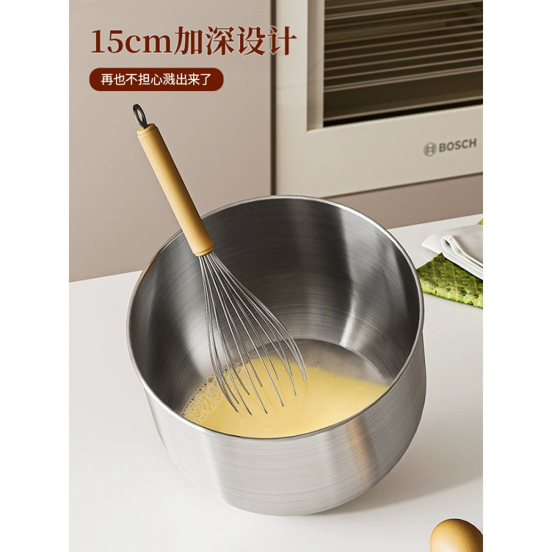 Раковина из нержавеющей стали 304, инструменты для выпечки, углубленная миска для взбивания яиц, контейнер для торта, миксер для взбитых сливок, ветер для выпечки
