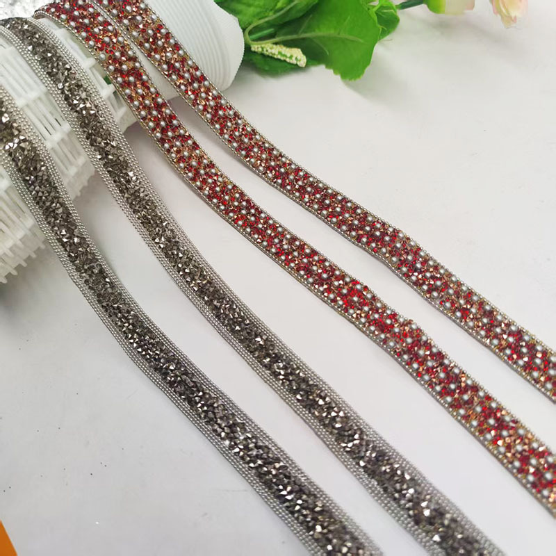 TZHB003粘钻背胶烫钻花边烫钻带粘钻花边胶带烫钻带钻花边