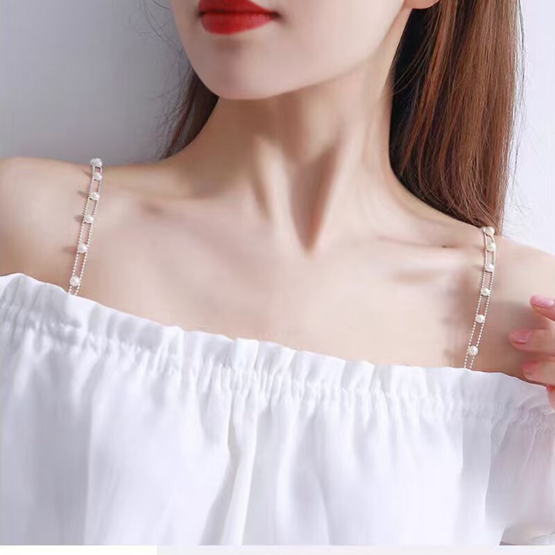 Boutique Pearl Women's Underwear Shoulder Strap Exposed Body Chain Women's Summer Holiday Casual Beauty Back Shoulder Sling Boutique Pearl Women's Underwear Shoulder Strap Exposed Body Chain Women's Summer Holiday Casual Beauty Back Shoulder Sling