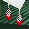 Retro silver needle, earrings from pearl, silver 925 sample, wholesale