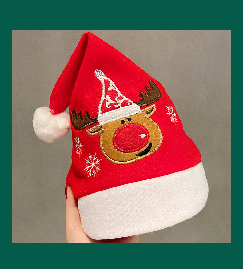 Cappello da Babbo Natale per ragazze Cappello decorativo in peluche Cappello creativo da Babbo Natale con corna di cervo Cappello per bambini adulti Vestito_voghion.com