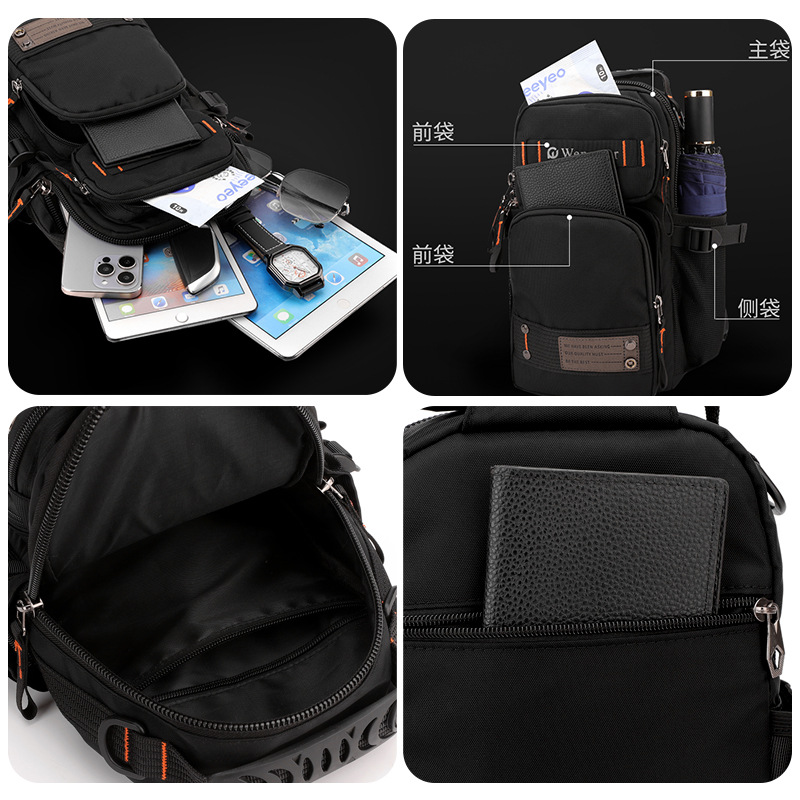 WEPOWER nueva moda para hombres bolso de pecho multifuncional mochila pequeña mochila al aire libre mochila de hombro
