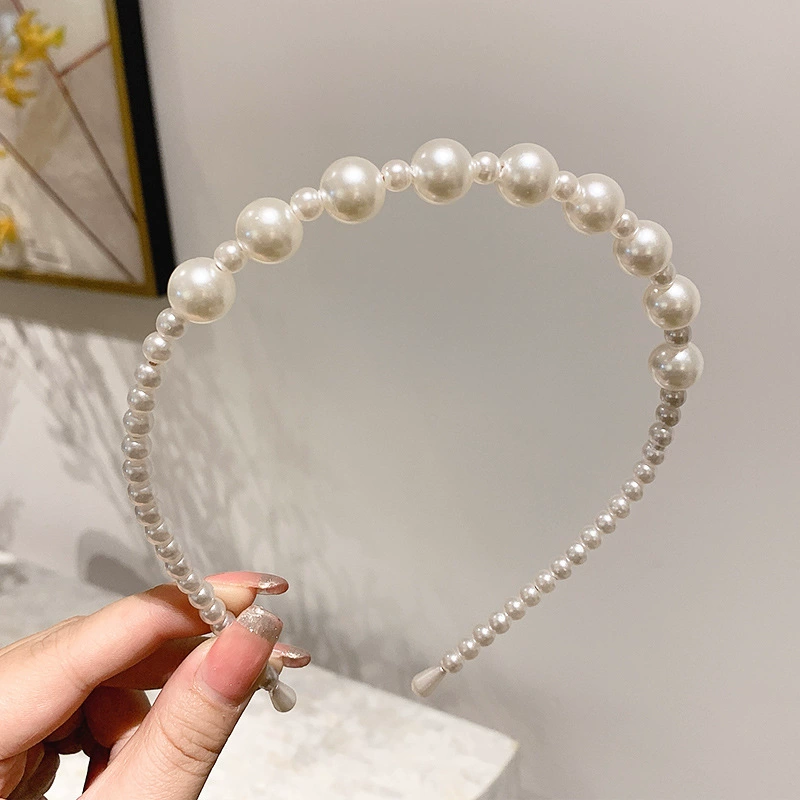 Универсальная повязка на голову, элегантная жемчужная hair accessory, легкая коллекция 2025