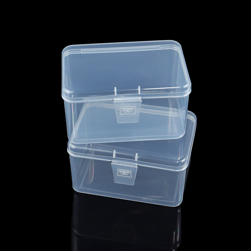 PP透明盒子长方形扣盖塑料盒 轴承配件零件包装盒 耳环饰品收纳盒