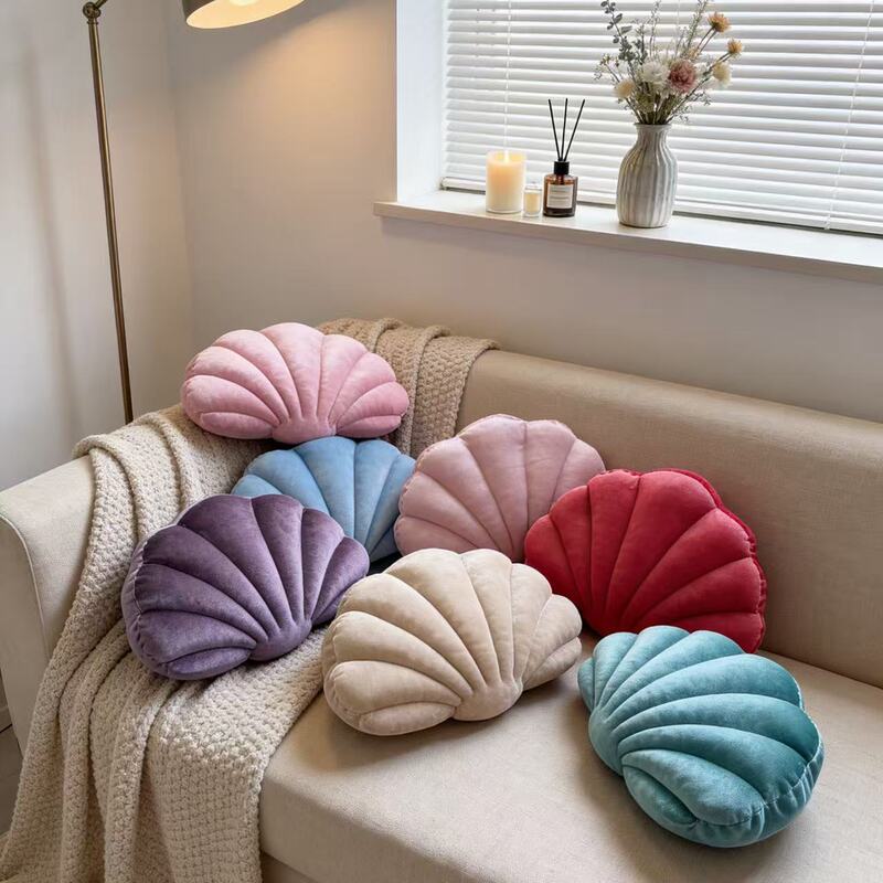Zhang Yixing's Same Velvet Shell Pillow Home Aquarium Decorative Cushion Home Sofa Office Cushion Zhang Yixing's Same Velvet Shell Pillow Home Aquarium Decorative Cushion Home Sofa Office Cushion