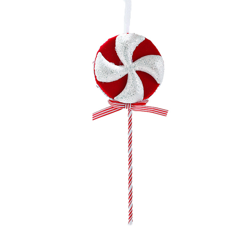 Nuevos adornos de Navidad rojos y blancos dulces bolas de Navidad árbol de Navidad colgante decoración de la escena de props