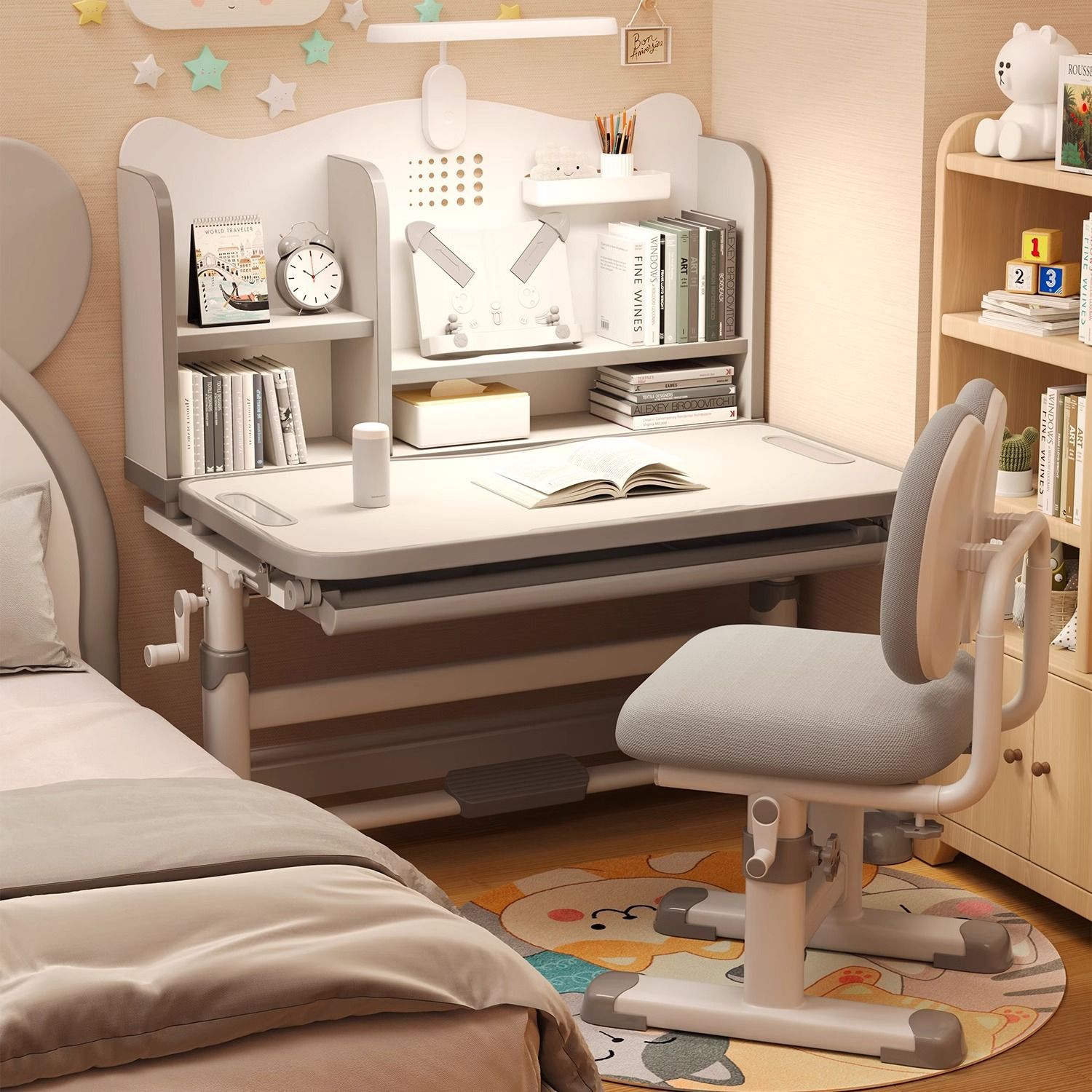 Children's Study Table, Primary School Students' Home Liftable Table and Chair Set, Homework Table, Dormitory Computer Table, Office Desk