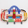 Wooden train railed with accessories, smart toy
