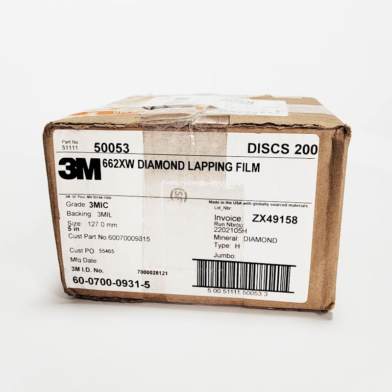 3M662XW金刚石砂纸 光纤连接器抛光平研磨5英寸 3MIC 127mm 50053