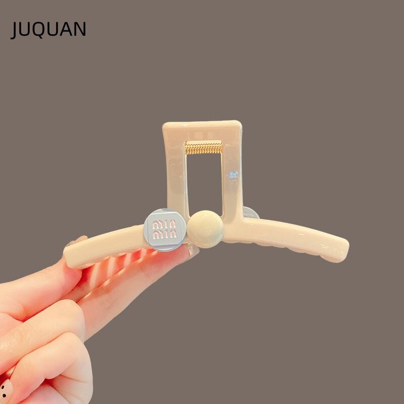 Summer Back-Of-Head Hairpin with Elegant and Simple Letter Design, Exquisite Trendy Shark Clip Hair Accessory New Model