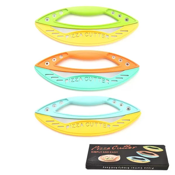 Stainless Steel Pizza Knife, Semi-Circular Pizza Herb Cutting Knife, Large Multi-Functional Slicing Knife, Baking Tool