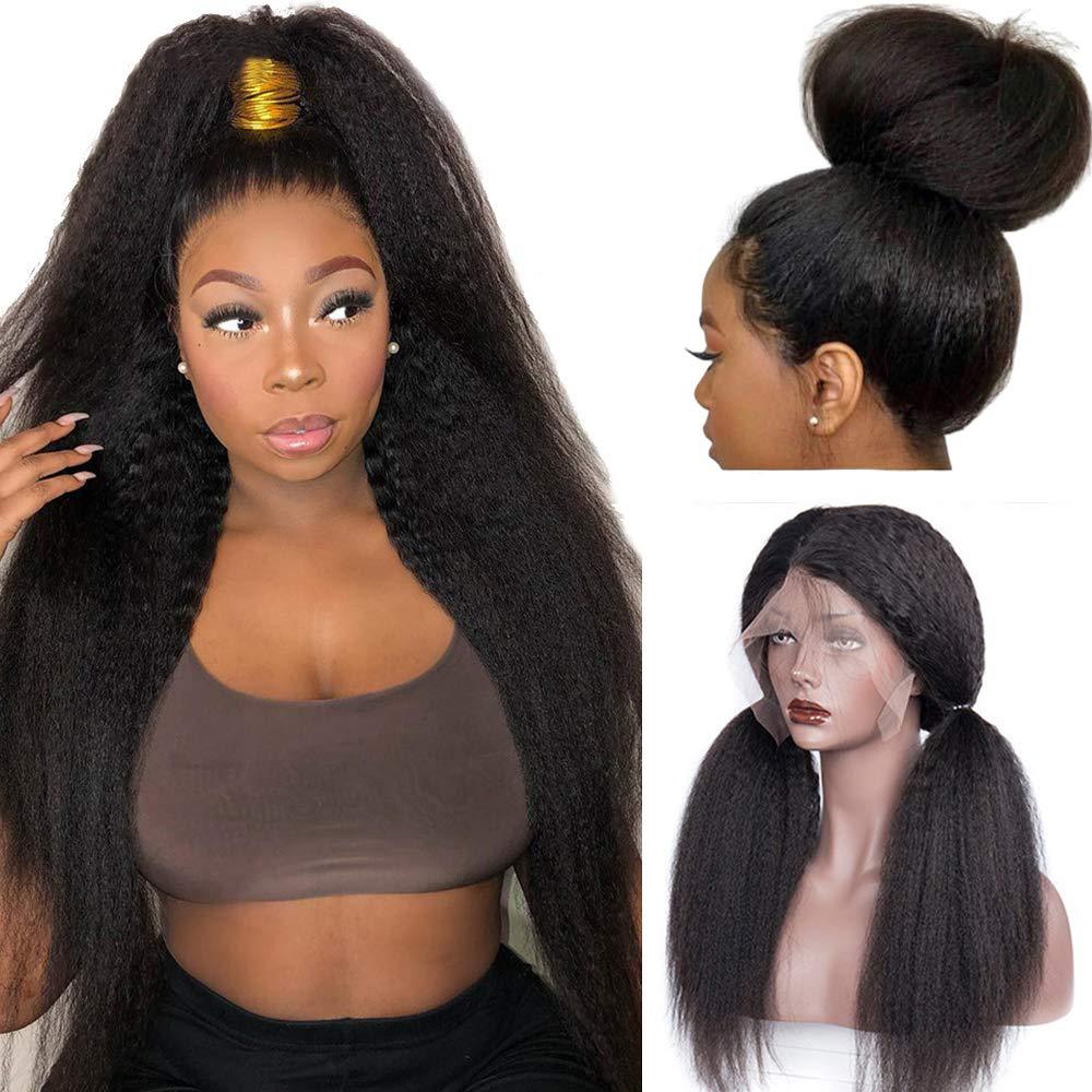 Cross-border European And American Wig Women's Long Hair Yaki Front Lace Chemical Fiber Long Straight Hair Fake Headgear Wig Manufacturers Spot Wholesale