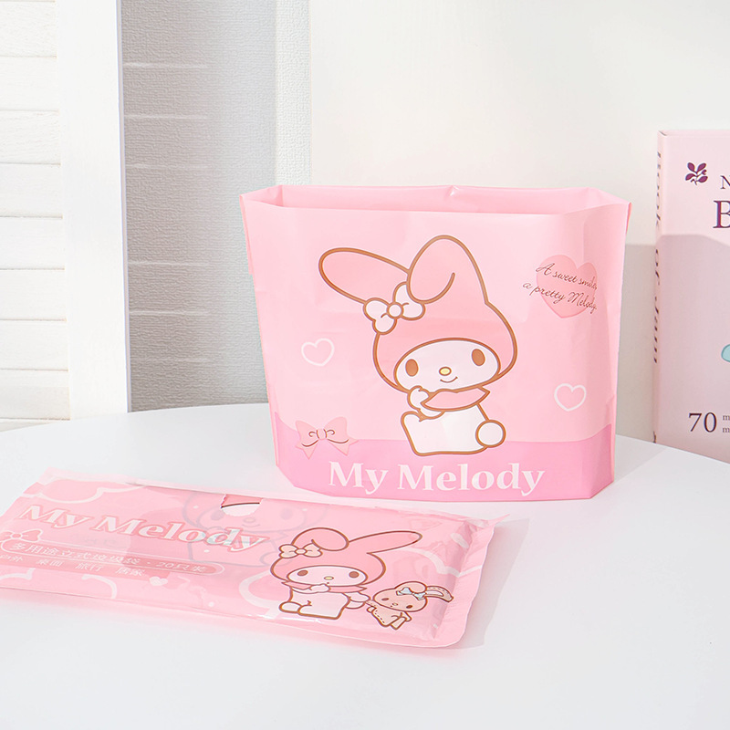 Lápiz pequeño nuevo autorizado escritorio portátil cartón de dibujos animados bolsa de basura multifuncional tipo adhesivo bolsa de basura