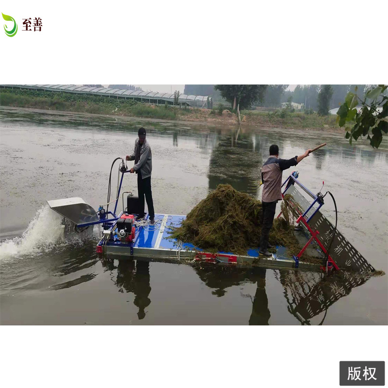 河北小型泡沫船 电动式玻璃钢船 实惠便宜的液压割草船现货