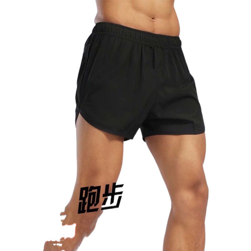 Fitness shorts, marathon running shorts, sports shorts, track and field training pants, quick-drying with lining, three-quarter length pants, summer