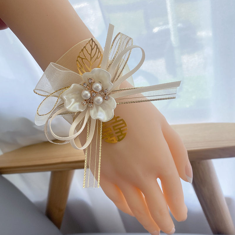 Sister group A wrist Knot wedding Bridesmaid bride Hand Flower fresh Sen family Korean Aesthetic diy Xian wholesale