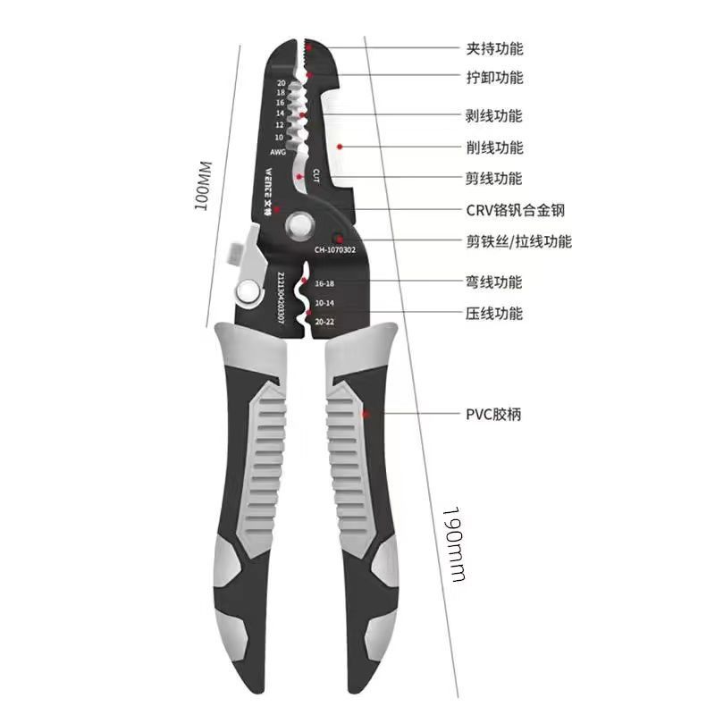 Universal cable pliers