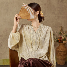 新中式国风盘扣上衣女2025秋季新款长袖高级感人丝绒外套女 N9076