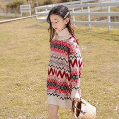 Children's Wool Dress 2023 Autumn/Winter New Children's Dress Kids Wool Dress for Big Kids Long Wool Coat
