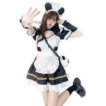 日常少女软妹日系女仆装cos可爱女佣女装连衣裙洛丽塔熊猫女服装