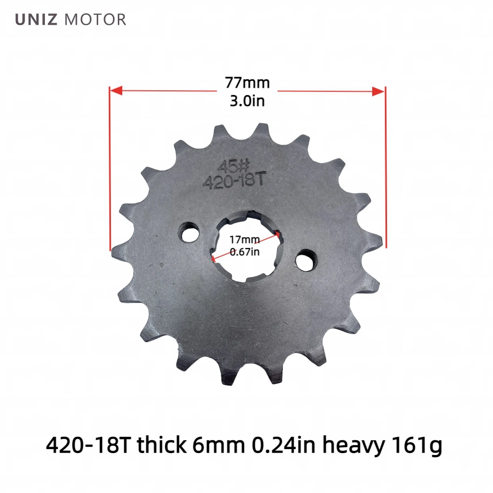 Manufacturer Wholesale Motorcycle Engine Small Gear Sprocket 420/428 Inner Hole 17-20 Motorcycle Parts