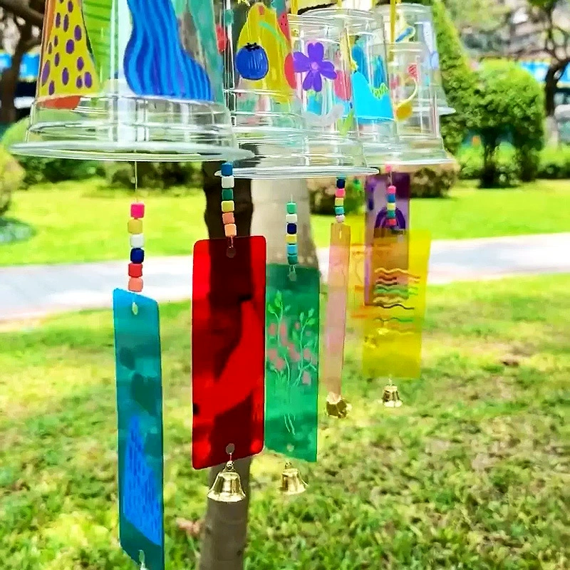 Весенняя красочная закладка из ПВХ для детского сада, ручная работа, материал «сделай сам», детское производство, экологически чистый декоративный подвесной кулон