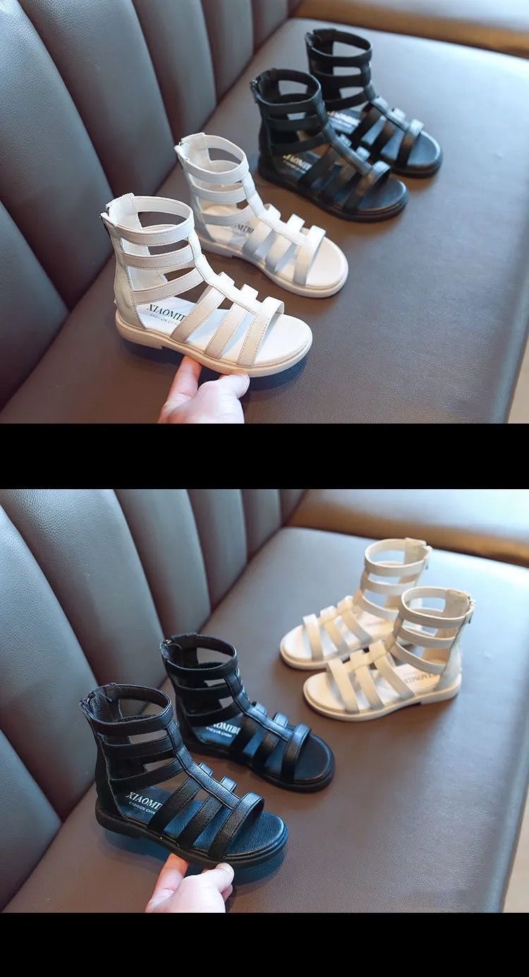 Sandali da ragazza 2023 Estate Nuova suola morbida Ragazza Principessa Scarpe romane alla moda per bambini_voghion.com