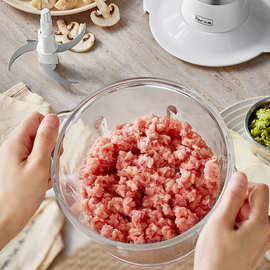 小熊绞肉机QSJ-C03A1家用电动小型料理机多功能打肉馅碎菜器蒜泥