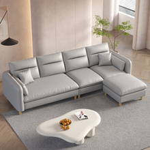 新款简约现代直排皮沙发小户型家庭2023布沙发客厅猫抓三人位科技