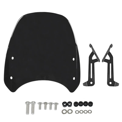 Suitable for Triumph TRIUMPH Street Twin 900 19-22 Street Double Front Windshield (Motorcycle front windshield) - smoked-black