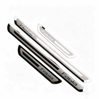Volkswagen Skoda Fabia/Octavia/Superb Door Sill Plates Skoda Scala Modified Stainless Steel Threshold Strips (Dekorativ pedal başlıqları) - jinrui-ultra-thin-sill-strip