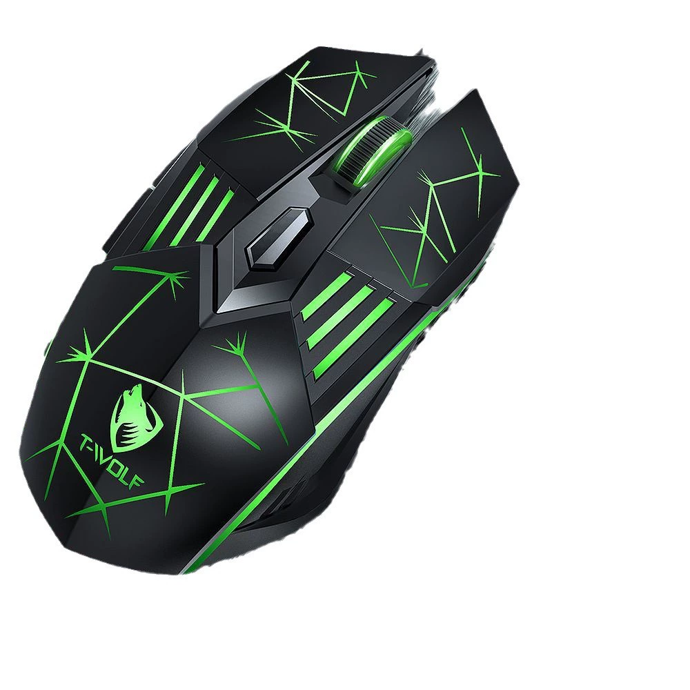 T-Wolf Thunder Wolf G560 игровая мышь, волосистость, цвет волос, подсветка, USB проводная мышь, 6D мышь