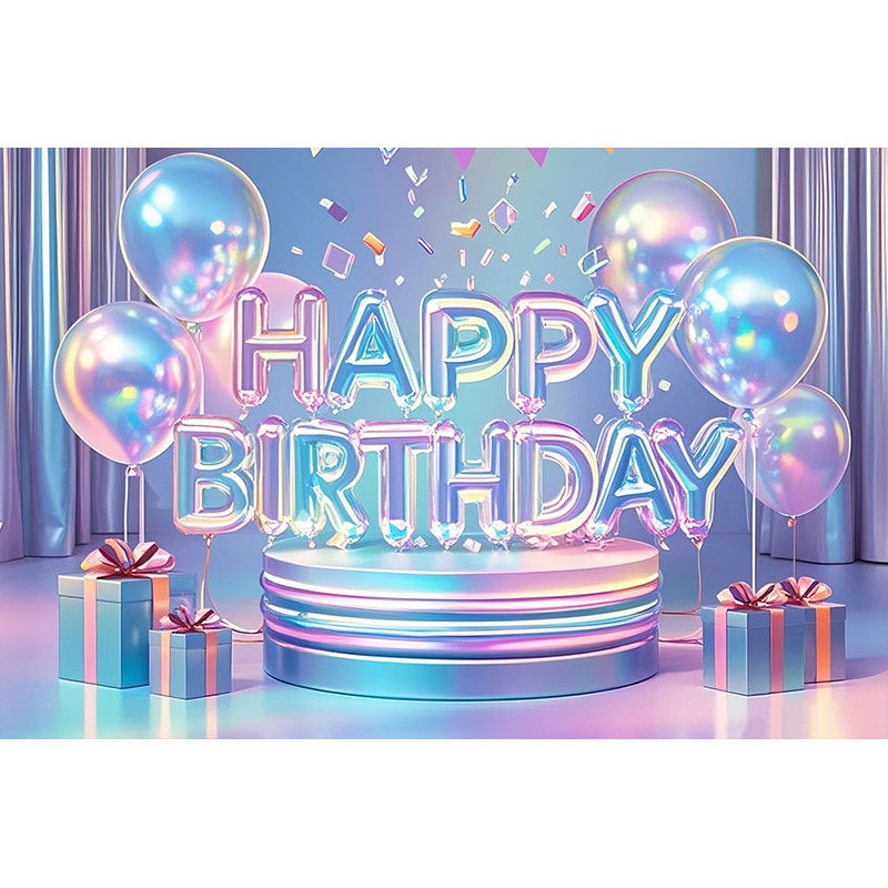Fondo de fiesta con pancarta de feliz cumpleaños 2025, tela colgante para fotos con tema de cumpleaños, decoración fotográfica.