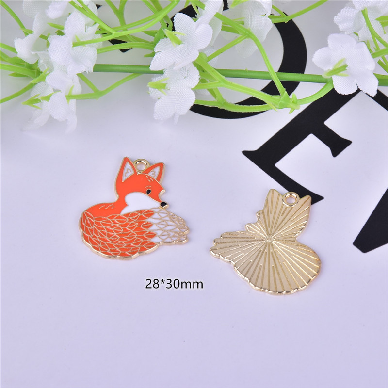 5g Weight Charms, Jewelry Accessories Classification 10 PCS/Package Alloy Fox