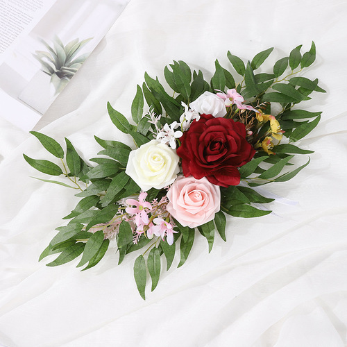 23 New Wedding Simulation Flowers Welcome Sign Indicator Arch Floral Archway Arched Top Flower Photography Decoration Wedding Supplies