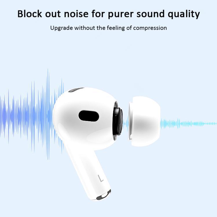 XDcase 3 pares de auriculares de reemplazo de silicona con orificio de alivio de presión L / M / S para AirPods Pro 2 / 1