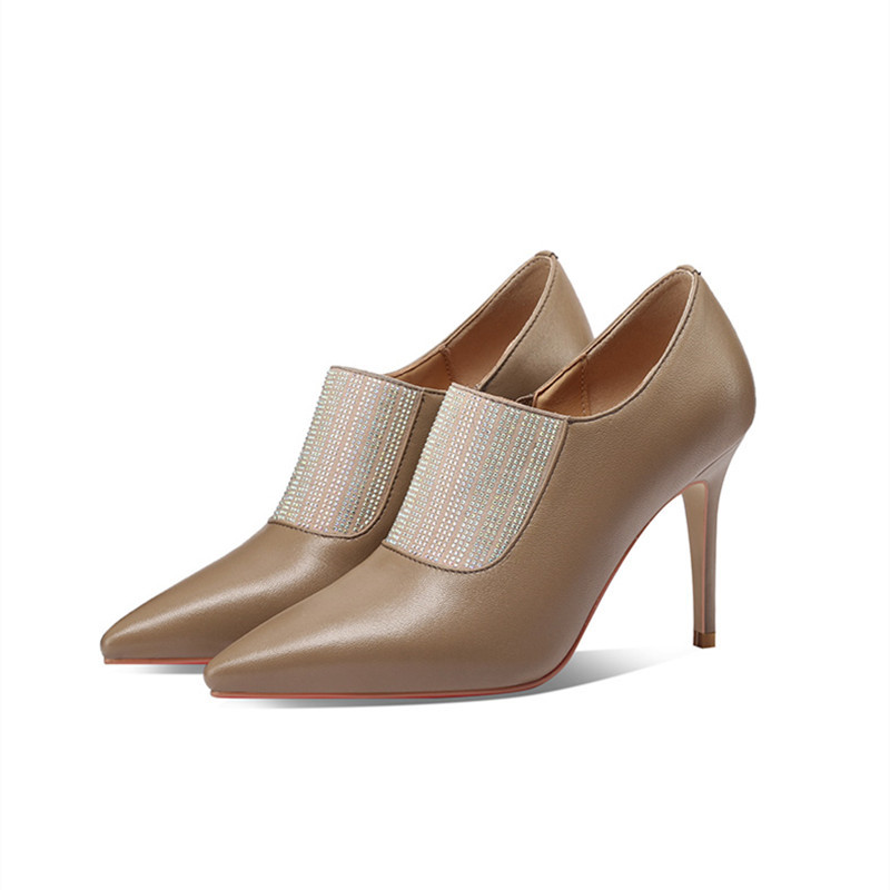 카키 코튼 안감