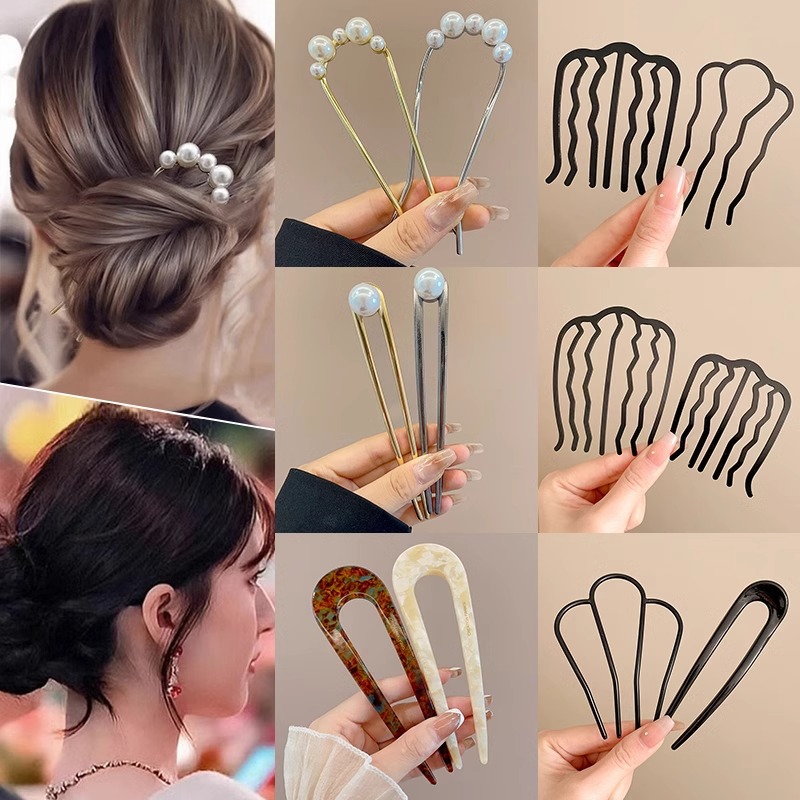 Sensor de alta calidad, dispositivo de cabello perezoso, toque de cabello, peinado de cabello simple, temperamento universal, pinzas de cabello para mujeres