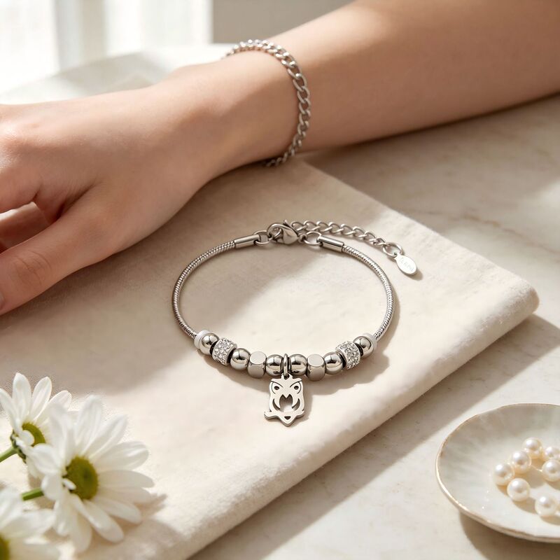Cross-border Europe and the United States new personalized animal elephant owl light luxury style high-grade adjustable stainless steel bracelet wholesale