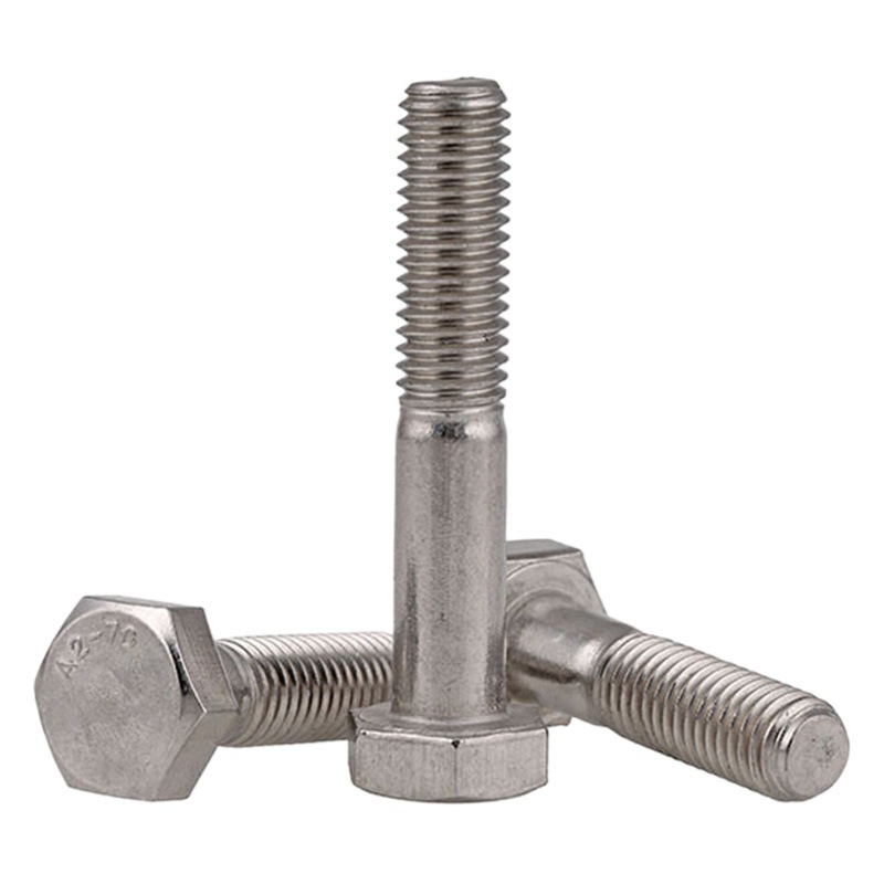 Tornillos hexagonales de media rosca, acero inoxidable 304