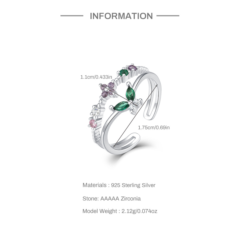 2g Weight Zircon Inlay Material Open Rings Classification Adjustable Ring Size 1 Piece Quantity Daily Occasion 925 Sterling Silver Material Cross, Heart Shape, Butterfly Pattern All Seasons Season Women's Gender Plating, Inlay Design Simple Style, IG Style Style 925 Sterling Silver Zircon Cross Heart Shape Butterfly Open Rings 925 Sterling Silver Rings 7