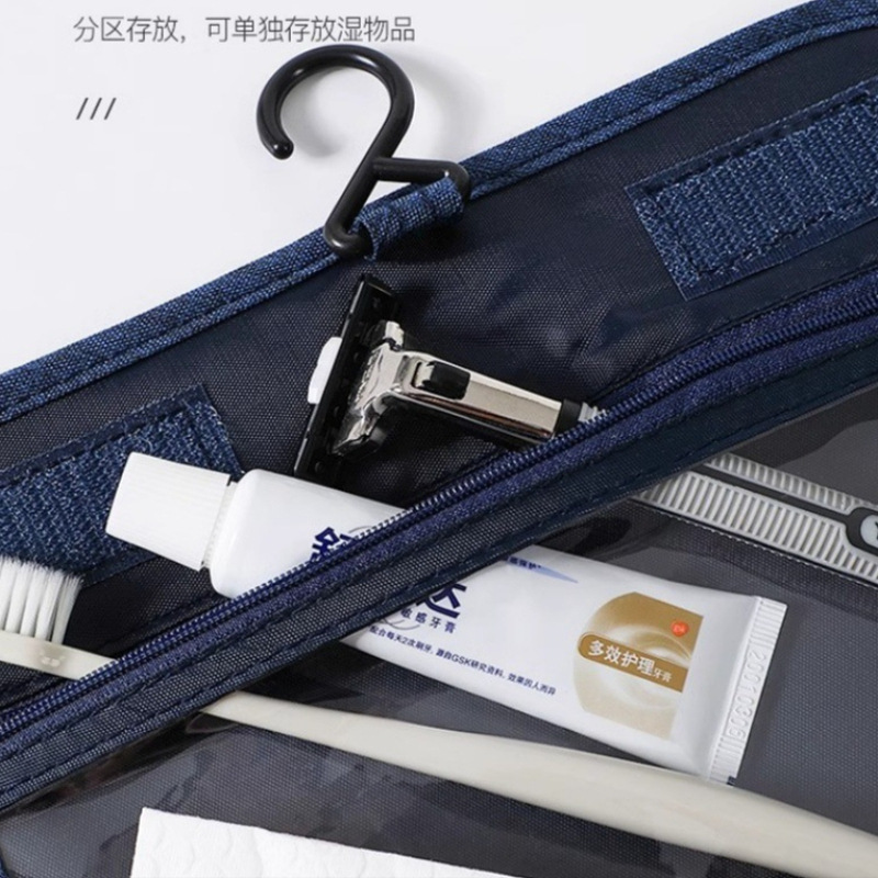Nueva bolsa de lavado de viaje de tela Oxford bolsa de almacenamiento de maquillaje de moda simple bolsa de lavado de almacenamiento doméstico portátil para mujer