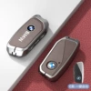 E-style one-click start Mocha brown zinc alloy single shell