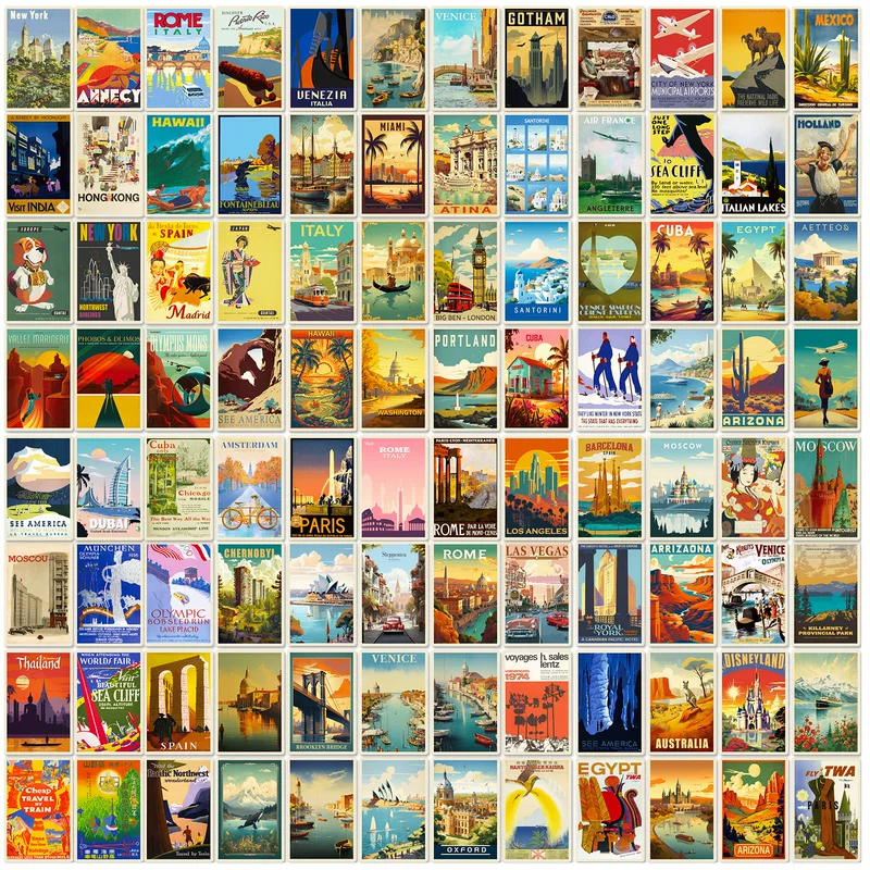 Poster, sticker, 100 pieces, Aliexpress
