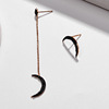 Metal earrings stainless steel from pearl, internet celebrity