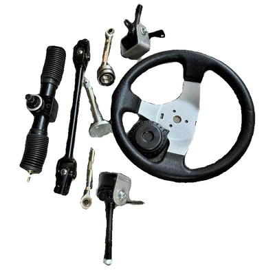Four-wheel electric motorcycle kart accessories: aluminum steering gear, steering linkage, ball joint, and steering knuckle for beach vehicles