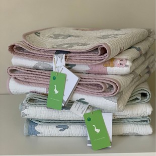 Korean Large Goose All-Cotton Bed Cover Single Piece Double-Sided Pure Cotton Quilted Cotton Quilted Bed Sheet Non-Slip Bed Sheet Tatami Mat